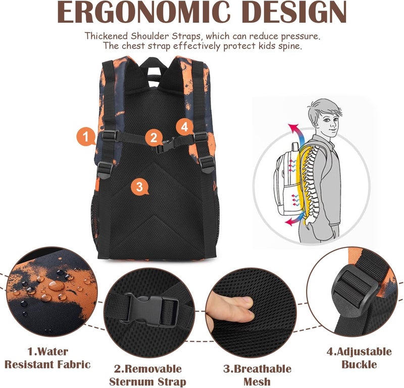 SunForMorning Kids Tactical Backpack Army Molle Bookbag Military Boys Backpack for School, Outdoor, Camping, Mars CM - Image 5